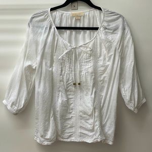 Michael Kors white top 100% cotton XS